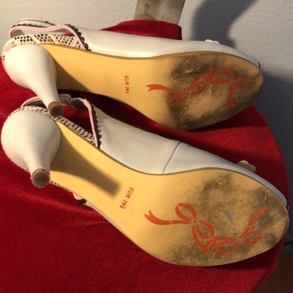 PoeticLicence sz8.5M EUR39.5 Leather OpenToe Heels - Picture 3 of 7